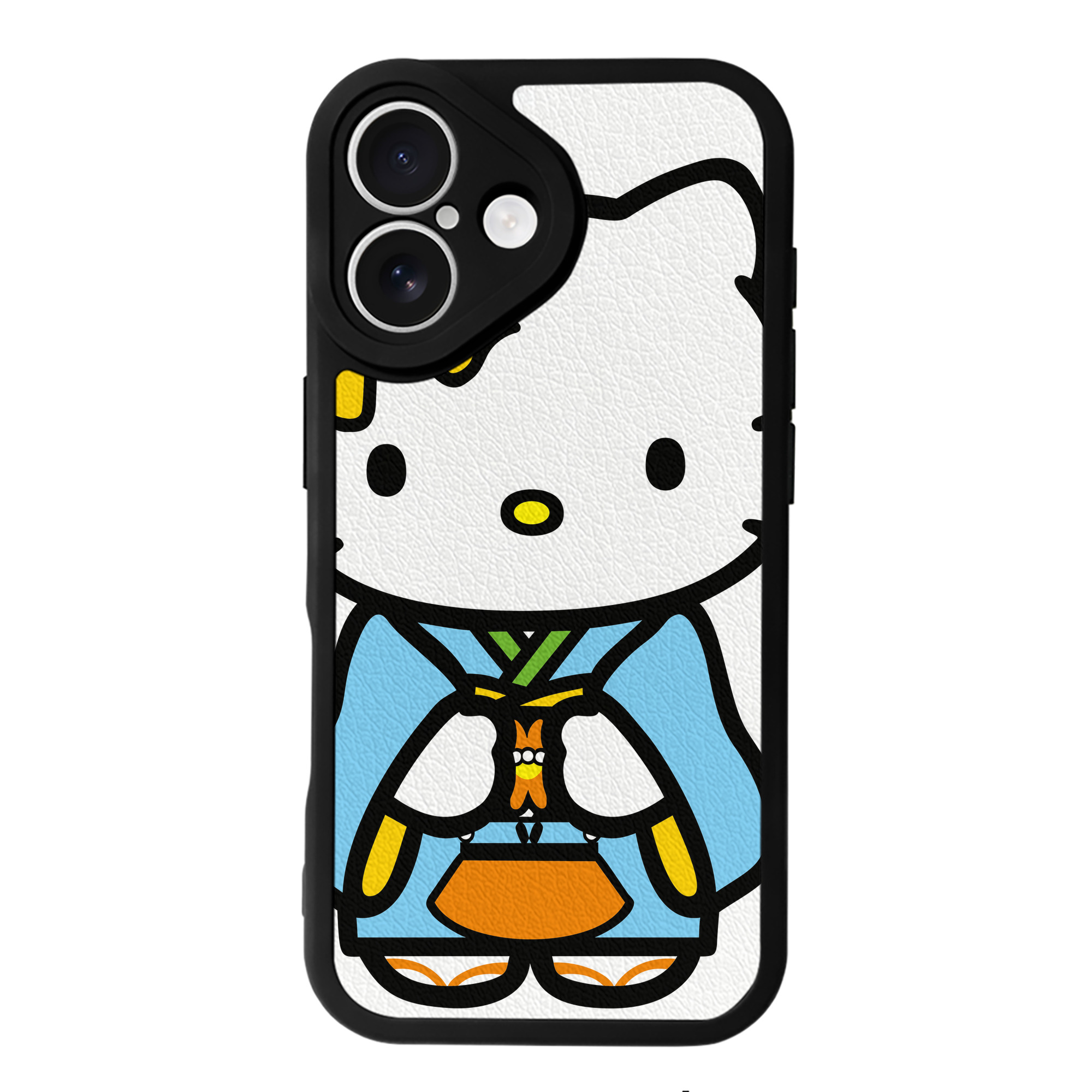 （画像用） Hello Kitty ハローキティ 【iPhone 16シリーズ対応】シリコンスマホケース（レザー調） 材質：シリコン